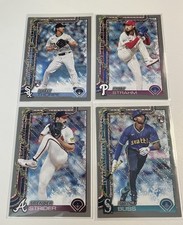 2025 TOPPS HOLIDAY (6) CARD GLITTER HOLIDAY LOT - SPENCER STRIDER,ROOKIES & MORE
