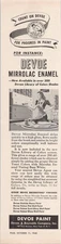 Devoe Mirrolac Enamel Paint 1948 Vintage Print Ad Over 200 Colors