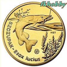 Polonia 2008 coins 10 Zlotych Szczupak Pike Fish Fisch Poissons Pesce Ryby