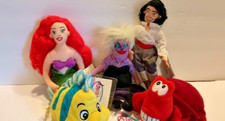 5 Disney Store Little Mermaid Ariel Eric Flounder Sebastian Ursula Bean Bag