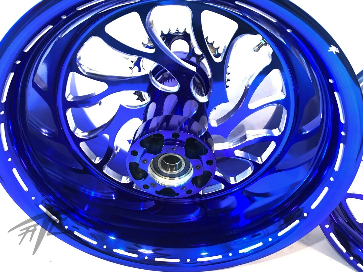 ZX-14 330 FAT TIRE ROYAL BLUE CONTRAST HELLIAN WHEELS 06-11 ZX-14 330 FAT TIRE ROYAL BLUE CONTRAST HELLIAN WHEELS 06-11