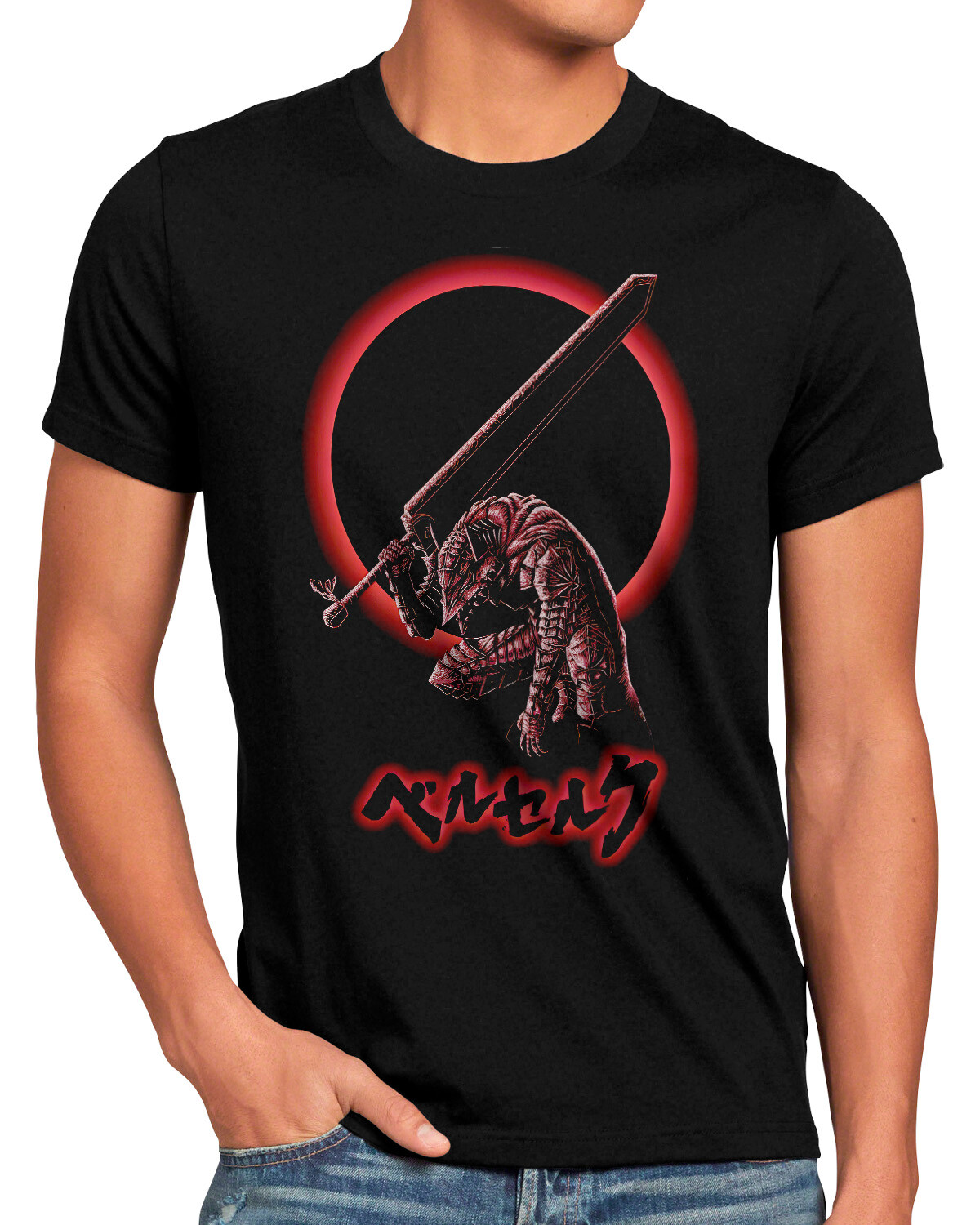 Guts Heavy Armor Hombre Camiseta Manga Berserk Cosplay