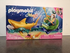 PLAYMOBIL Magic 70097 Roi des mers avec calèche royale-Neuf 