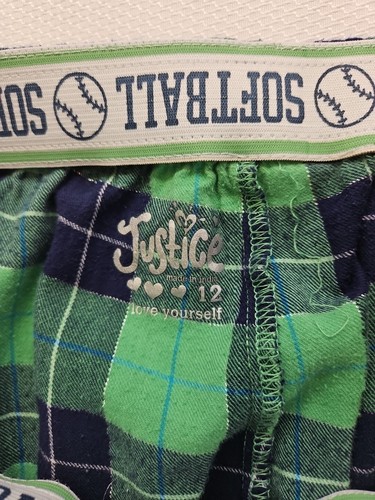 Justice Girl Pants Size 12 Multicolor Ankle - Picture 4 of 6
