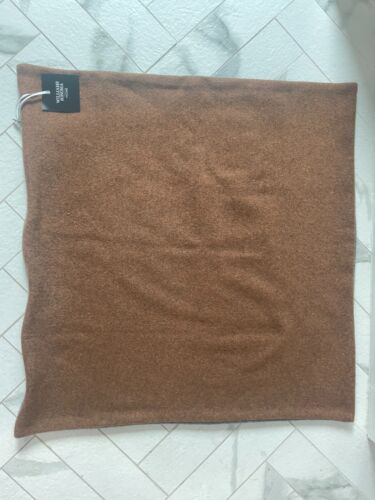NWT Williams Sonoma Home 100% Cashmere Pillow Cover Grey & Bronze 22"x22" $159 - Picture 3 of 9