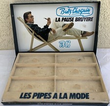 Rare Vintage Butz Choquin Pipe store display box stand advertising BC shop ad