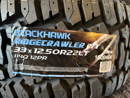 Chrome Snowflake 22" Wheels 33X12.50R22 Blackhawk RT Tires GMC Sierra Yukon - Picture 4 of 5