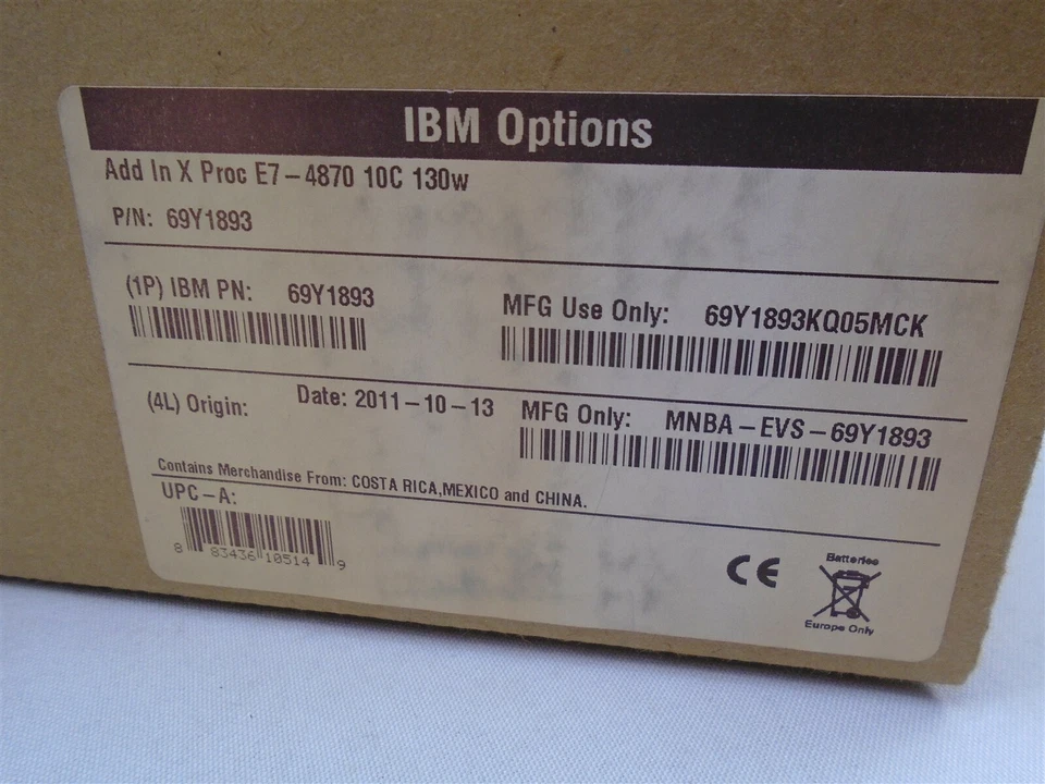 IBM 69Y1893 Xeon E7-4870 2.40 GHz Processor Upgrade - Socket LGA-1567 NEW! - Image 2 of 4