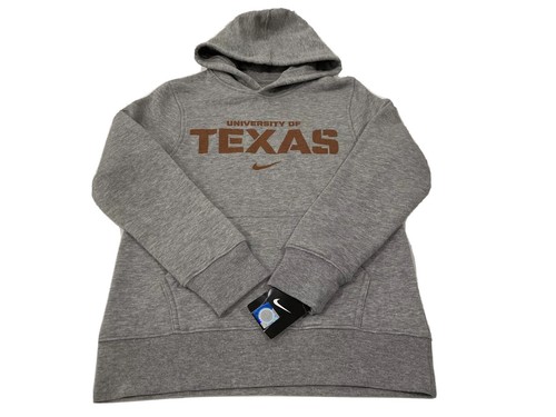 NIKE Dri Fit Juniors University Of Texas Classic Hooded Sweatshirt Size Medium