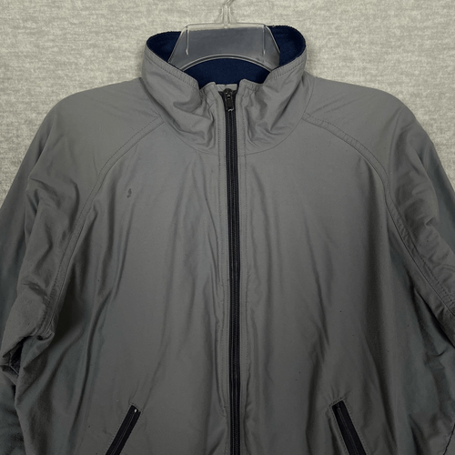 LL Bean Vintage Bomber Jacket Mens Medium Tall Gray Blue Zipper Lined USA Made - Picture 3 of 10
