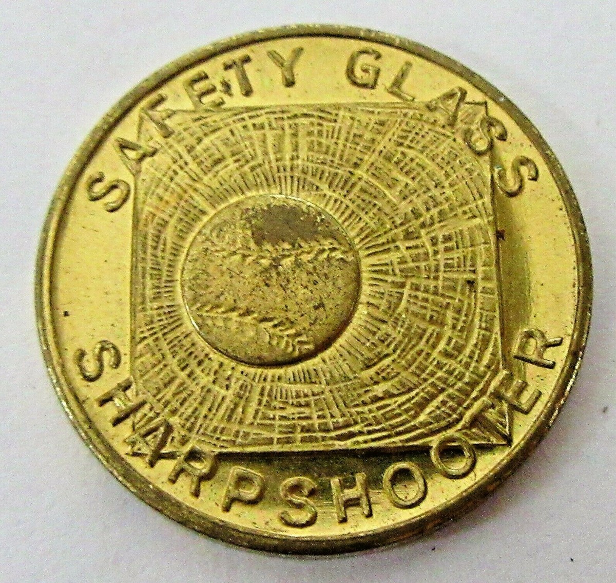 1934 Chicago World's Fair SAFETY GLASS SHARPSHOOTER BASEBALL coin