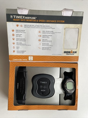 NEW! TIMEX IRONMAN TRIATHLON Bodylink Watch HRM & Speed + Distance System - Picture 2 of 7