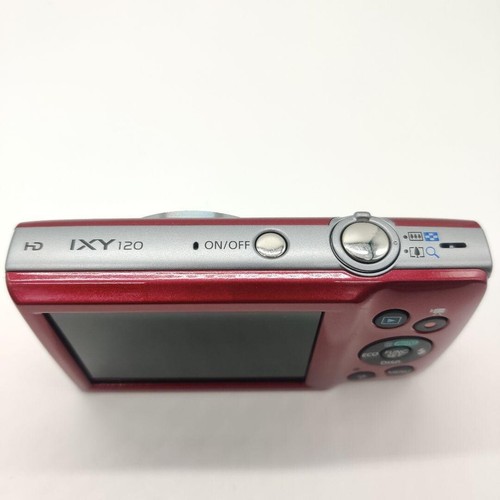 Canon Digital Camera PowerShot ELPH 135 IXY 120 Red 8x 16MP Compact Camera - Picture 6 of 6