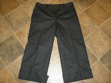 Elie Tahari Dress Cropped Pants Black with Lines Woman's Size 8 5 