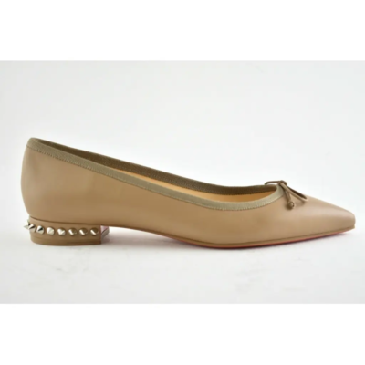 Christian Louboutin Hall Flat Fennec Nappa Leather Spike Pointed