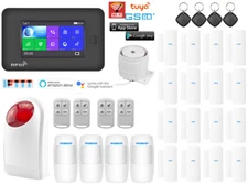 C18 WIFI GSM Tuya APP Wireless Home Security Alarm Burglar System+Strobe Light