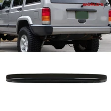 Black Rear License Plate Lamp Light Cover For Jeep Cherokee 1997-2001