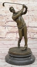 Handcrafted Superb Detailed Man Male Golfer Golf Sport Memorabilia Bronze GIFT