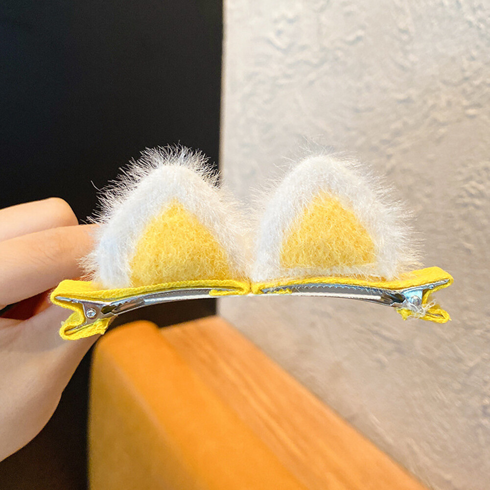 2pcs Girls Kids Adults Photography Plush Cat Ears Hair Clip Cute Sweet