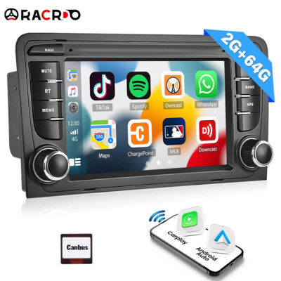 2+64G Carplay Android 15 Autoradio GPS BT RDS Navi USB für Audi A3 S3 RS3 8P 8V