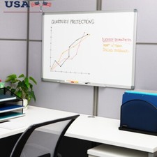 Wall Mount Magnetic Dry Erase Board W/ Eraser  Marker Tray Home Office New