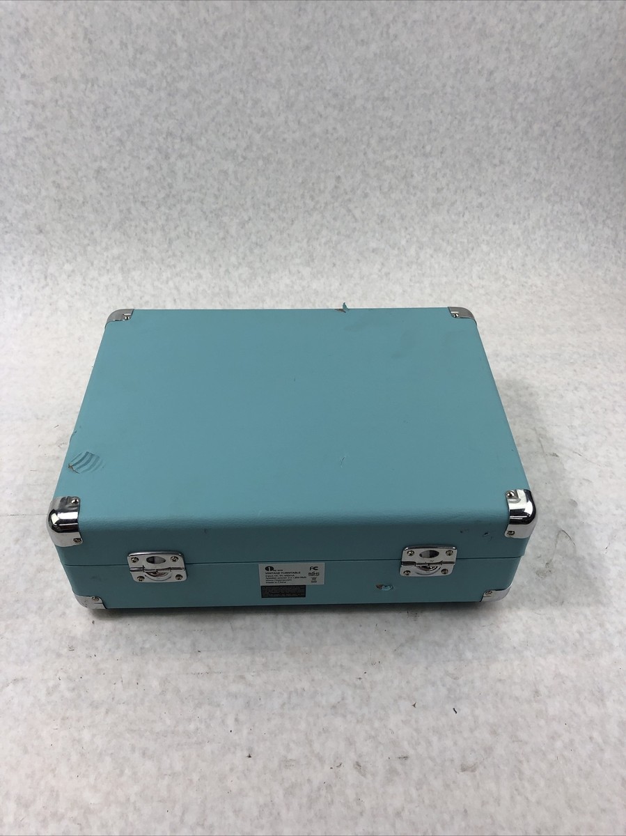 1 By One Vintage Turntable Turquoise Blue - No Power Adapter