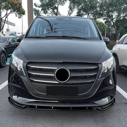 Black Front Bumper Lip Spoiler Splitter Body Kit For Benz V Class Vito W447 24+ - Picture 8 of 8
