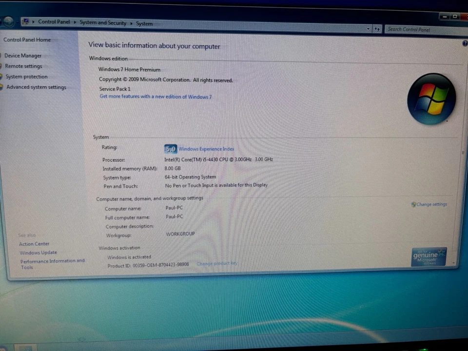 Custom Gaming Desktop PC Intel i5-4430 8GB, Steelseries Keyboard, Mouse. - Image 4 of 4
