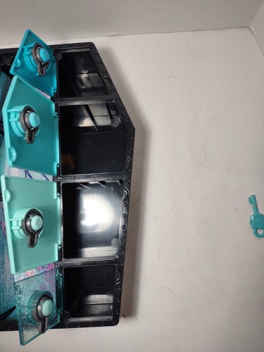 Monster High Skulltimate Secrets Frankie Stein Coffin Storage Locker w Key Blue - Picture 2 of 8