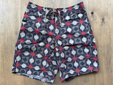 Patagonia Wavefarer Boardshorts Swimming Shorts Blue Tan Red 86555 Men's Sz 32