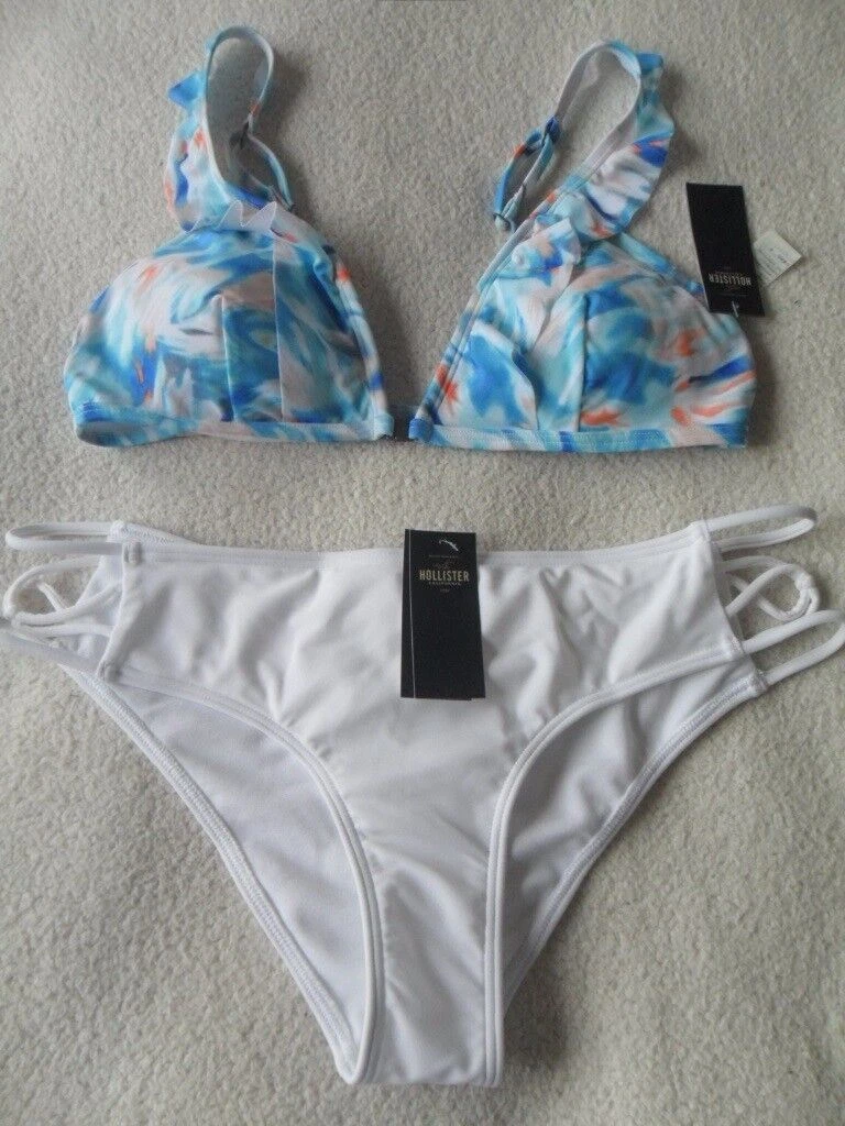 Hollister white bikini top cheap