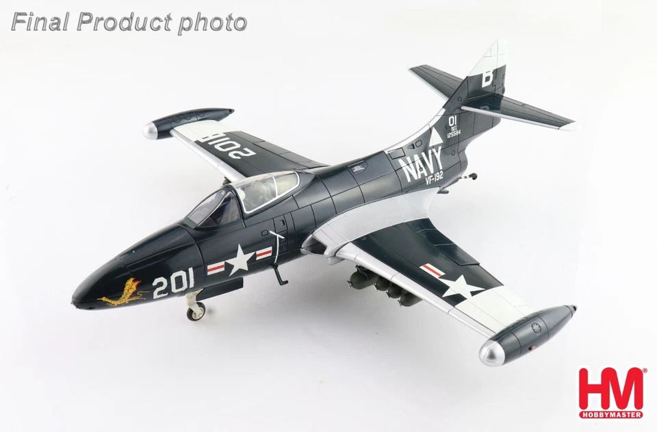 Hobby Master 1/48 HA7211 F9F-5 Panther USN VF-192 Golden Dragons, Korea, 1954 - Image 2 of 4