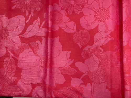 NIP Sieater PINK FLORAL FLANNEL BACKED TABLECLOTH Vinyl #8165 Eleanore 60" x 90" - Picture 8 of 9