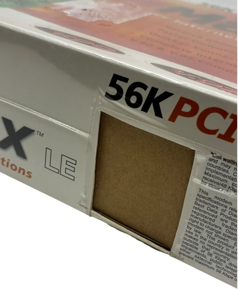 Diamond SupraMax LE 56K PCI Fax Modem V.90 (V.92 Ready) by Conexant - new sealed - Image 3 of 4