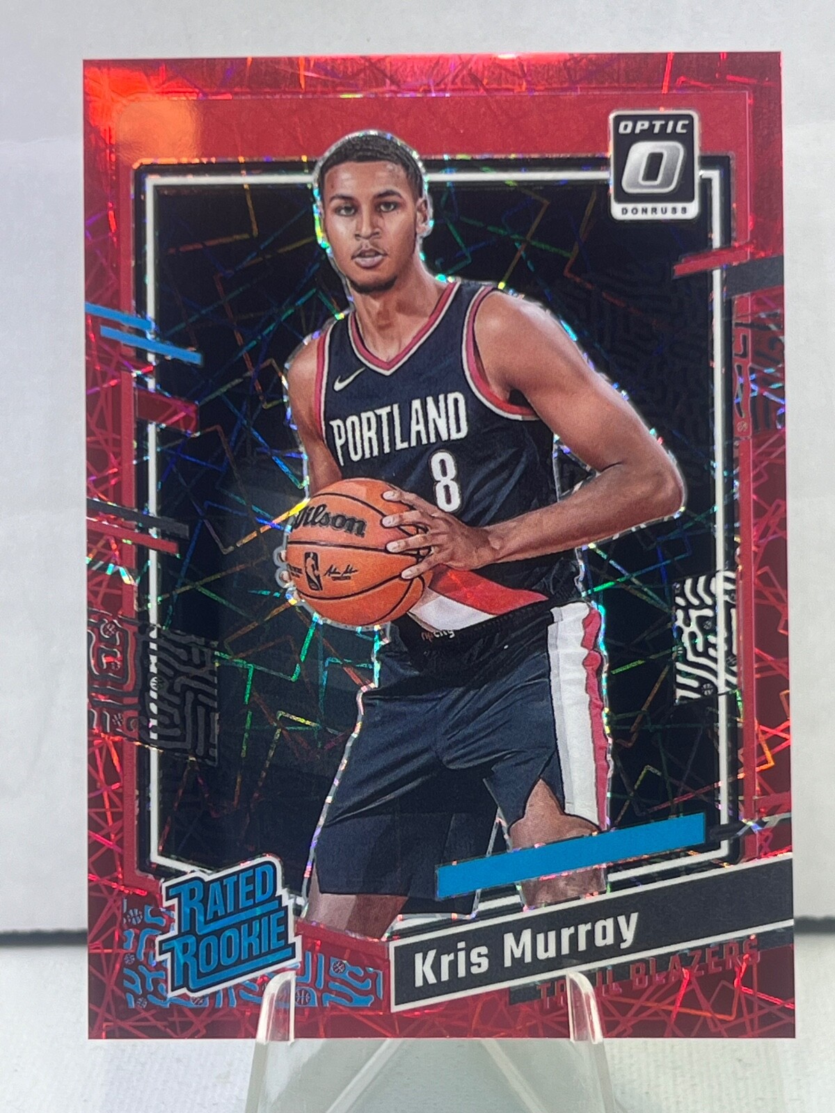 2023-2024 Donruss Optic Kris Murray Red Velocity /299 Rated Rookie Trailblazers