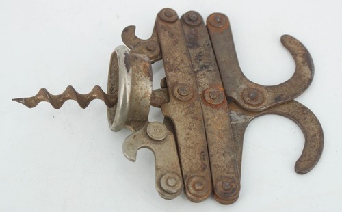 Antique French Metal Lazy Tong Corkscrew - Picture 7 of 7