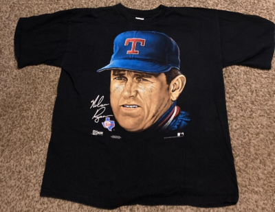 VINTAGE NOLAN RYAN TEXAS RANGERS ARTIST SERIES T-SHIRT BY SALEM 