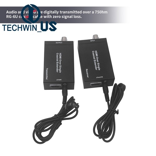HDMI Over Single Coax Extender RG-6U 1080P Coax Cable Transmitter Receiver - Picture 3 of 13