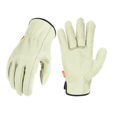Vgo 1/2/3Pairs Cowhide Grain Leather Drivers,Outdoor, Work Safety Gloves(PA9501)