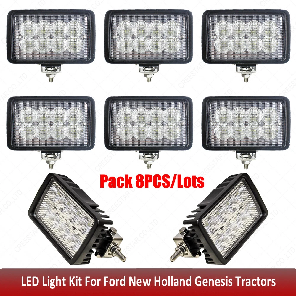 40W 3050LM 12V 24V Rectangle Led Flood Lights For Versatile/Buhler Tractors | eBay