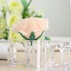 4 Clear Square Acrylic Dinner Napkin Rings Mini Flower Holders Party Decorations