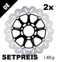 Bremsscheibe Set Galfer 2X DF320CW Wave® Schwimmend Vorne 320X5Mm FüR Suzuki