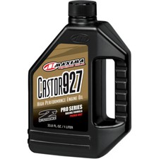 Maxima Racing Oil Castor 927 2-Stroke Motorcycle, ATV Premix Oil, 1 Liter, 23901