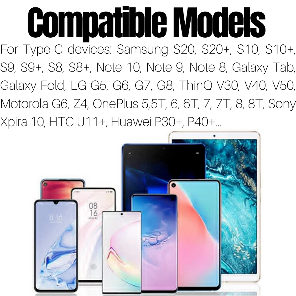 3 PACK Magnetic Phone Charger Type C Cable 540°Rotate For Samsung Galaxy S22 S21 - Image 2 of 4