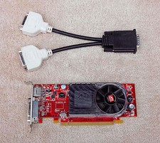 Dell ATI Radeon HD 3450 256MB PCIe Video Card Y103D DMS-59 Low Profile w/ Cable