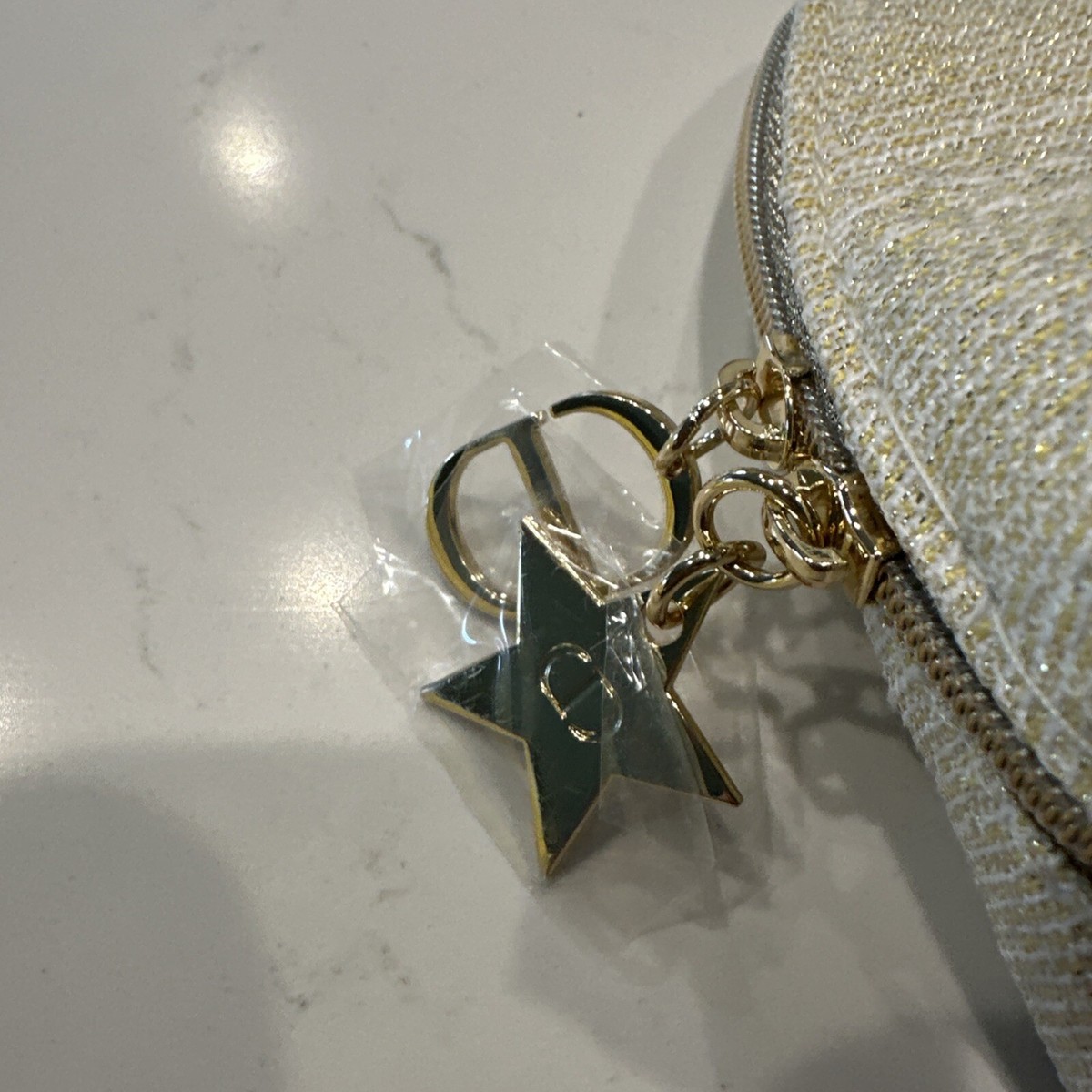 Dior ロゴチャーム Dior 2024 Holiday Limited Edition Novelty Pouch Gold Logo