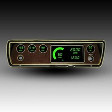 1970-1976 Dodge Dusterdart Led Digital Gauge Cluster With Green Leds 1970-1976 Dodge Dusterdart Led Digital Gauge Cluster With Green Leds