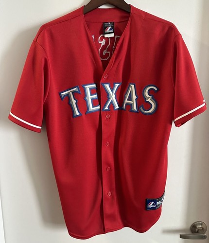 Majestic Cool Base Red Texas Rangers #5 Ian Kinsler AutoJersey w COA Sticker - Picture 5 of 6