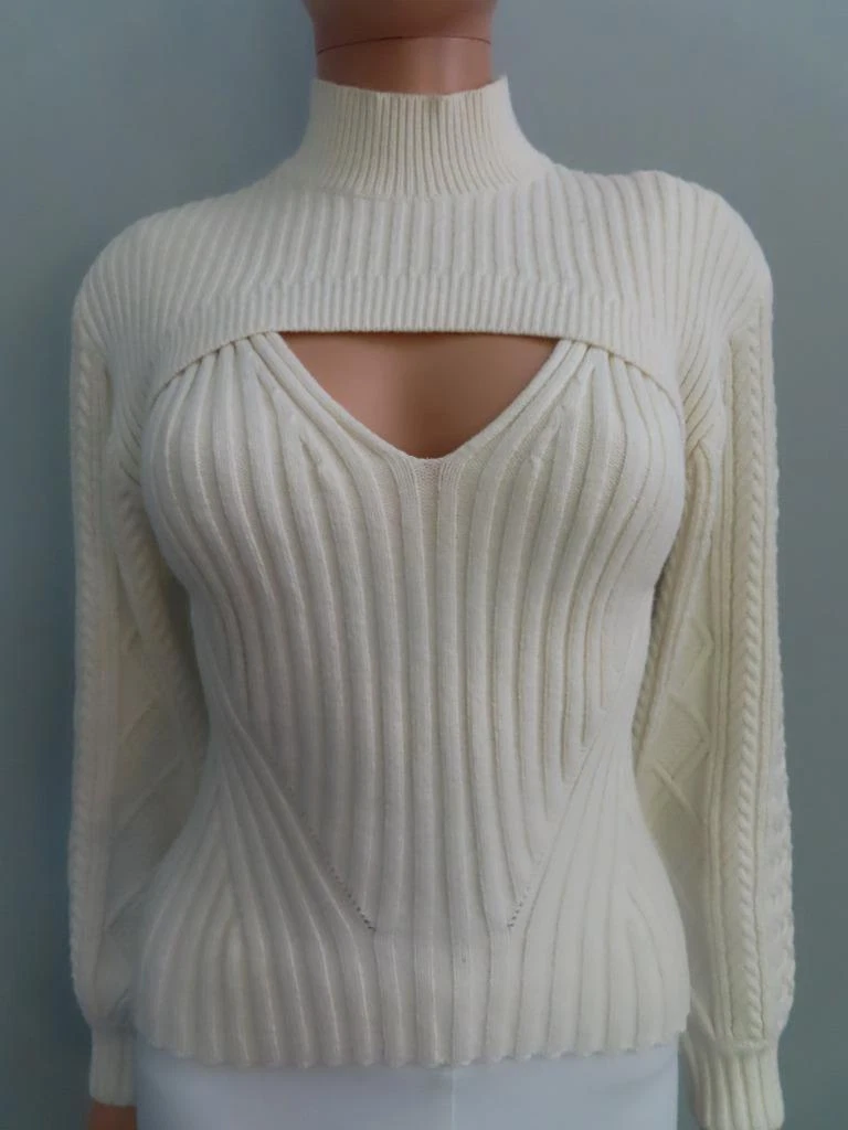 Women's Cut Out Front Ribbed Knit