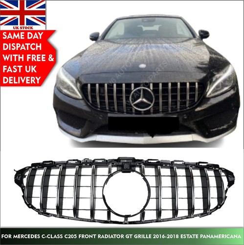 Für Mercedes C-Klasse W205 Grill Front Kühlergrill 180 200 Panamericana 14-18 - Bild 7 von 18